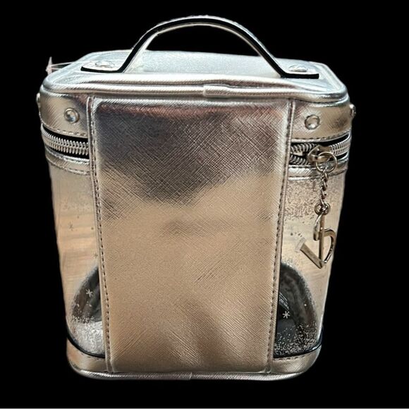 Victorias Secret Metallic Makeup Cosmetic Travel Bag Train case new - Picture 4 of 4